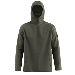 Salewa Wolljacke Fanes Sarner Full-Zip (aus alpinem Wollstrick, warm) dunkelgrün melange Herren