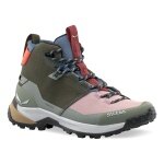 Salewa Wanderschuhe Puez 2 Mid Powertex (Trekking, wasserdicht, atmungsaktiv) olivegrün/bunt Damen