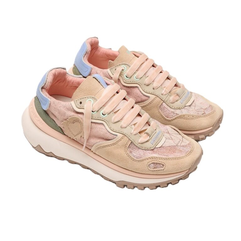 Satorisan Sneaker Chacrona Metta Lino Whitewisp - pink/beige Damen