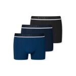 Schiesser Unterwäsche Boxershorts 95/5 Webgummibund blau/schwarz Herren - 3 Stück