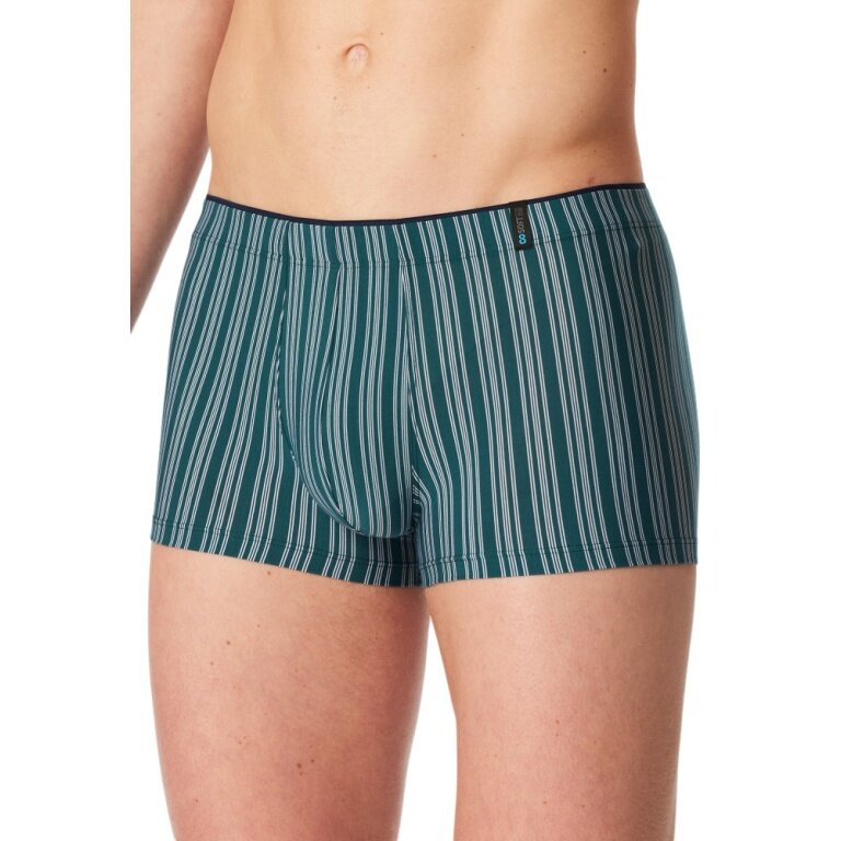 Schiesser Boxershorts Long Life Soft 183146 grün gestreift Herren - 1 Stück