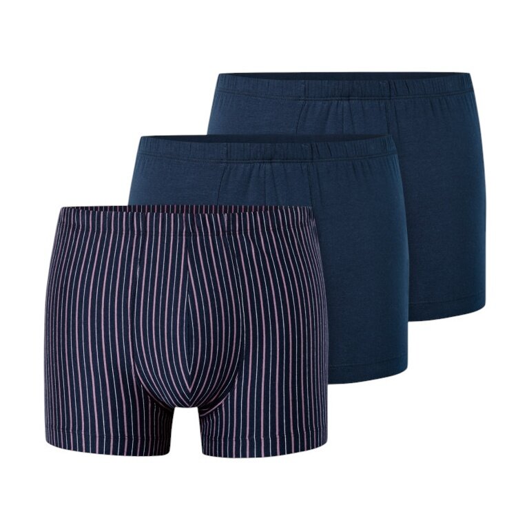 Schiesser Unterwäsche Boxershorts 95/5 Organic Cotton mehrfarbig dunkelblau/gestreift 922 Herren - 3 Stück
