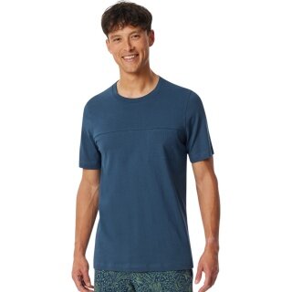 Schiesser Freizeit Tshirt Mix+Relax (100% Baumwolle) indigoblau Herren