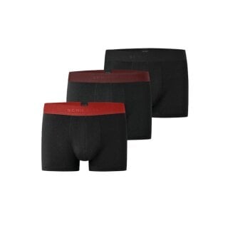 Schiesser Unterwäsche Boxershorts 95/5 Organic Cotton Webgummibund mehrfarbig schwarz Herren - 3 Stück