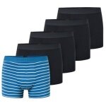 Schiesser Unterwäsche Boxershorts 95/5 Organic Cotton Webgummibund mehrfarbig schwarz/blau Herren - 5 Stück