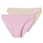 Schiesser Unterwäsche Rio-Slip Spitze Cotton Lace rosa/sandbraun Damen - 2 Stück
