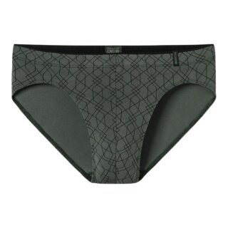 Schiesser Slip Supermini Long Life Soft 181116 (Schlüpfer) gemustert dunkelgrün Herren - 1 Stück