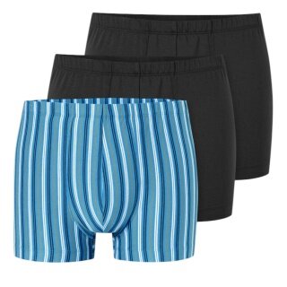 Schiesser Unterwäsche Boxershorts 95/5 Organic Cotton schwarz/blau 921 Herren - 3 Stück