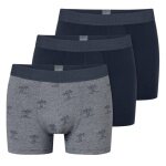 Schiesser Unterwäsche Boxershorts 95/5 Webgummibund dunkelblau/grau Herren - 3 Stück