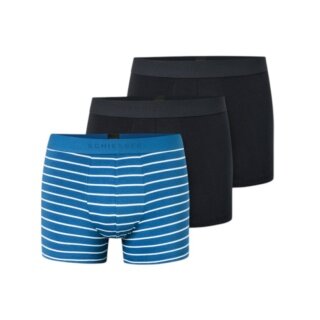 Schiesser Unterwäsche Boxershorts 95/5 Webgummibund 910 dunkelblau/blauweiss gestreift Herren - 3 Stück