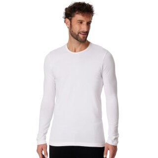 Schiesser Unterwäsche Langarmshirt Organic Cotton Rundhals 95/5 - weiss Herren
