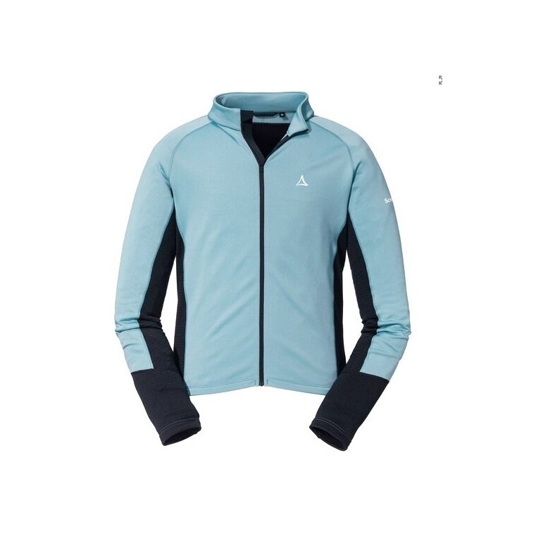 Schöffel Fahrrad-Langarmshirt Piambello Full-Zip (maximale Bewegungsfreiheit) hellblau Herren