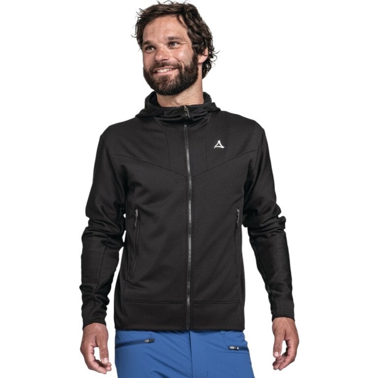 Schöffel Fleecejacke Mountain Hoody Style Blaueis MNS (mit Kapuze, warm, schnelltrocknend) schwarz Herren