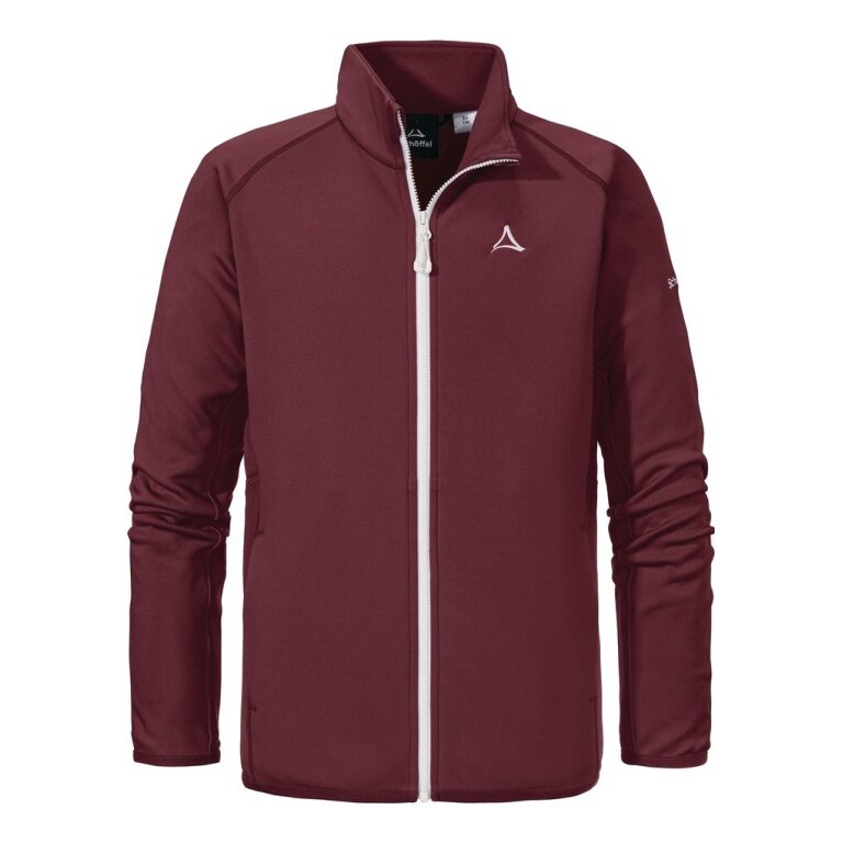 Schöffel Fleecejacke Nebelhorn Ski (Stehkragen, warm) weinrot Kinder