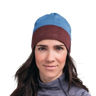 Schöffel Mütze (Beanie) Schattwald Knitted Hat - blau/weinrot