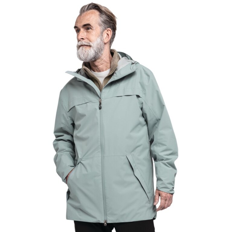Schöffel Regenjacke Urban Parka Style Bohorok MNS (wasserdicht, atmungsaktiv) grau Herren