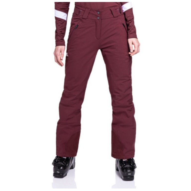 Schöffel Winter-Skihose Weissach Pant (4-Wege-Stretch, wasserdicht, hoher Tragekomfort) weinrot Damen