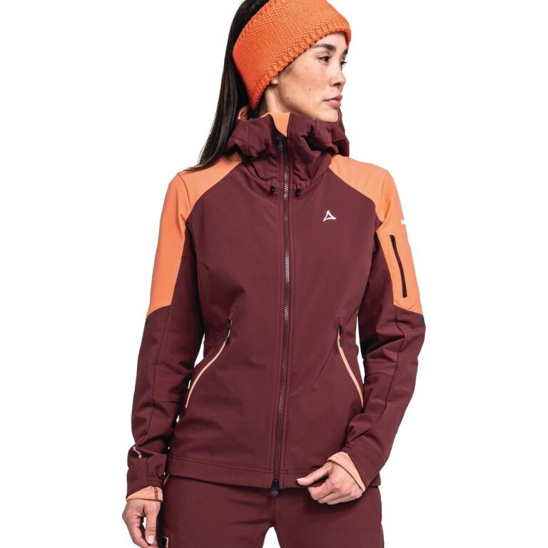 Schöffel Skijacke Kals (Softshelljacke, 3-Lagen Gore-Tex, winddicht) weinrot Damen