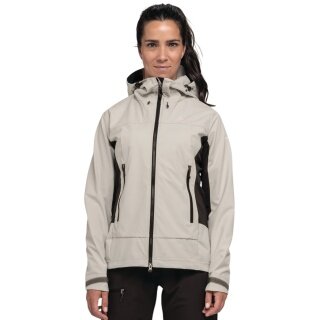 Schöffel Softshelljacke Mountain Softshell Style Blaueis WMS (hohe Atmungsaktivität, wasserabweisend) beige/schwarz Damen