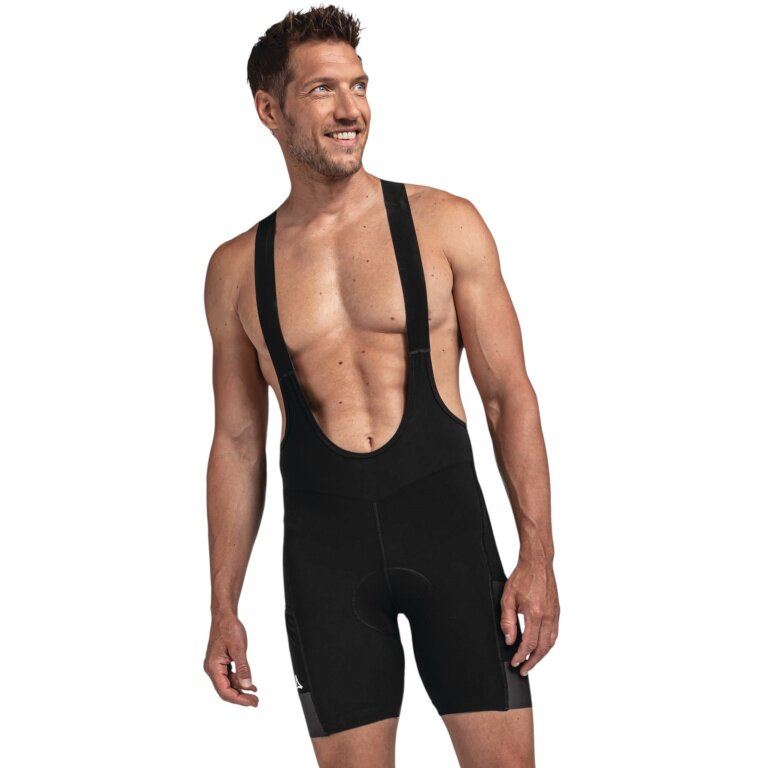 Schöffel Fahrrad-Trägerhose Skin Pants Solo Bib 4H (enganliegend, schnelltrocknend) schwarz Herren