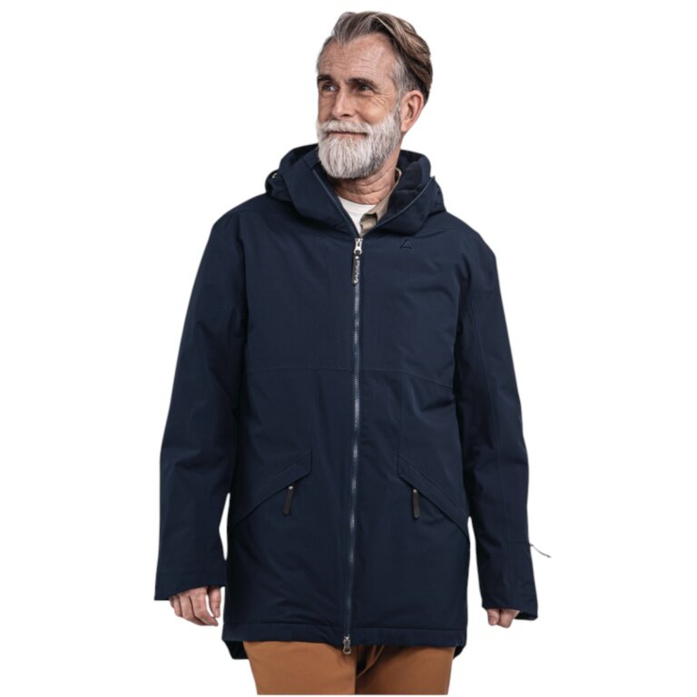Schöffel Übergangs-Regenjacke Urban Insulated Parka Style Malkay (wasserdicht, atmungsaktiv) navyblau Herren