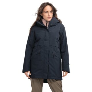 Schöffel Übergangs-Regenjacke Urban Insulated Parka Style Malkay (wasserdicht, atmungsaktiv) navyblau Damen