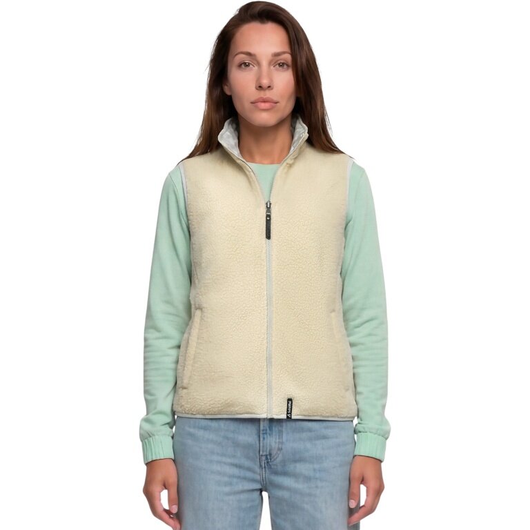 Schöffel Wende-Fleeceweste Purga (Sherpa-Fleece, warm) beige Damen