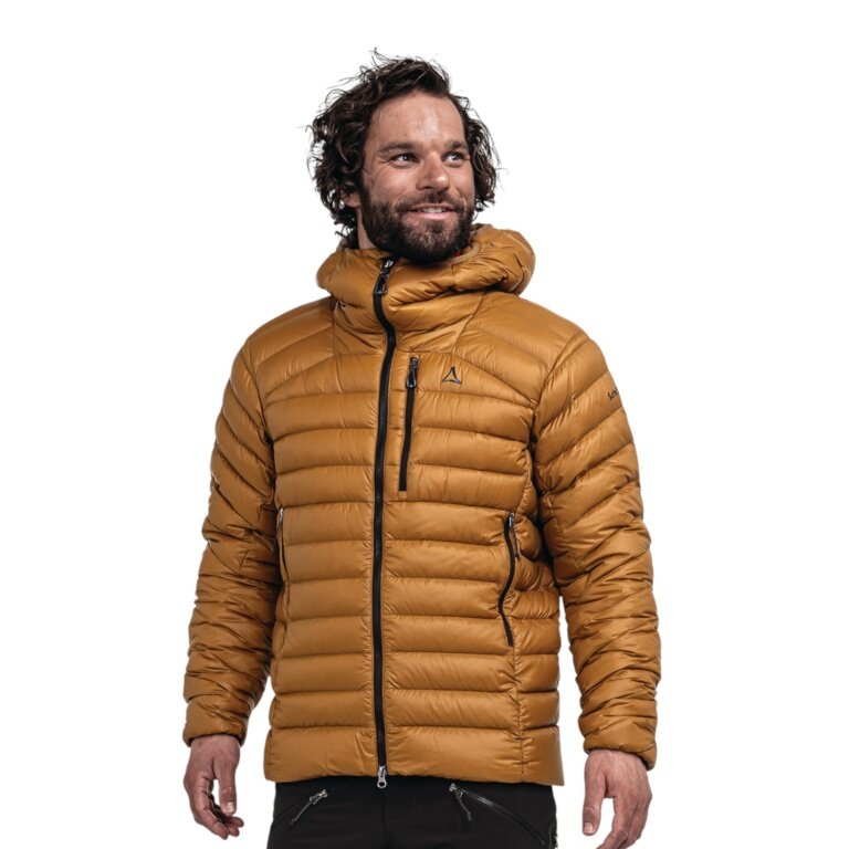 Schöffel Winter-Daunenjacke Down Silvretta (leicht, windabweisend, atmungsaktiv) braun Herren