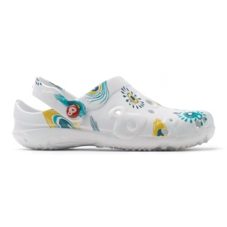 Schu'zz Sandale Globule Clog Plume de paon weiss/bunt Damen