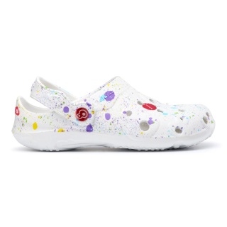 Schu'zz Sandale Globule Clog Splash weiss/bunt Damen