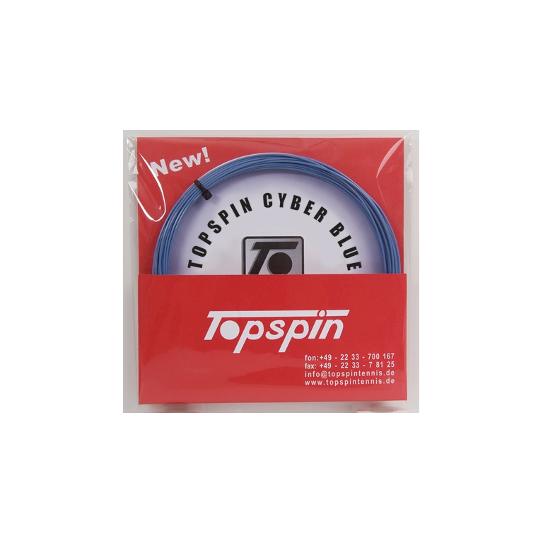Besaitung mit Tennissaite Topspin Cyber Blue blau