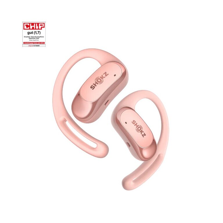 Shokz Kopfhörer OpenFit Air (Open-Ear-Design, 6 Stunden Wiedergabezeit) rosa