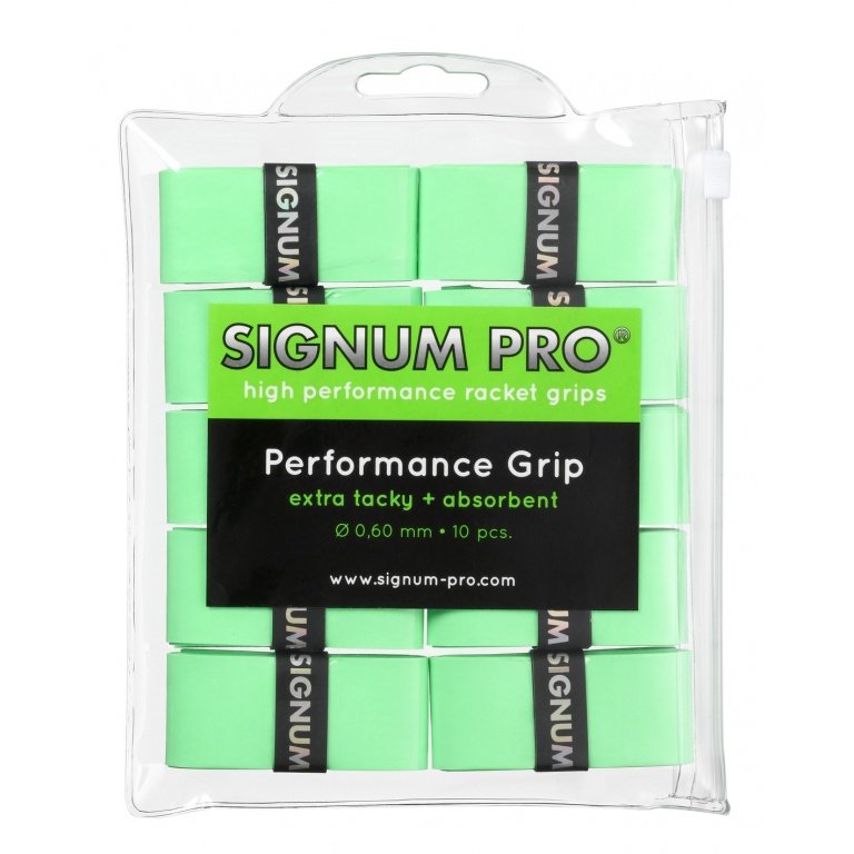Signum Pro Overgrip Performance 0.6mm limegrün 10er Clip-Beutel