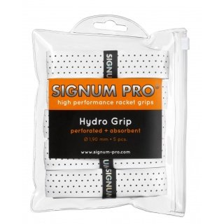 Signum Pro Basisband Hydro Grip 1.9mm (Schweißabsorption, perforiert) weiss 5er Pack Clip-Beutel