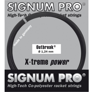 Signum Pro Tennissaite Outbreak (Haltbarkeit+Power) anthrazit 12m Set