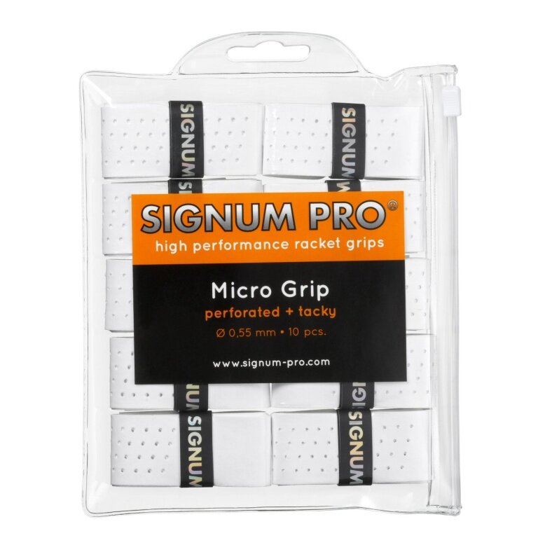 Signum Pro Overgrip Micro 0.55mm weiss 10er Clip-Beutel