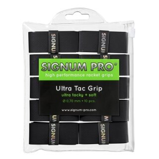 Signum Pro Overgrip UltraTac 0.70mm schwarz 10er Clip-Beutel