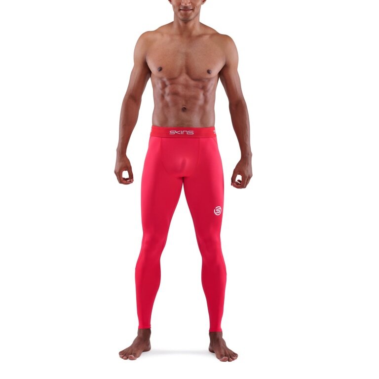 Skins Funktionshose 1-Series Tight Long (enganliegend, Kompression) rot Herren