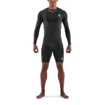 Skins Funktionsunterwäsche Langarmshirt 3-Series (enganliegend) schwarz Herren