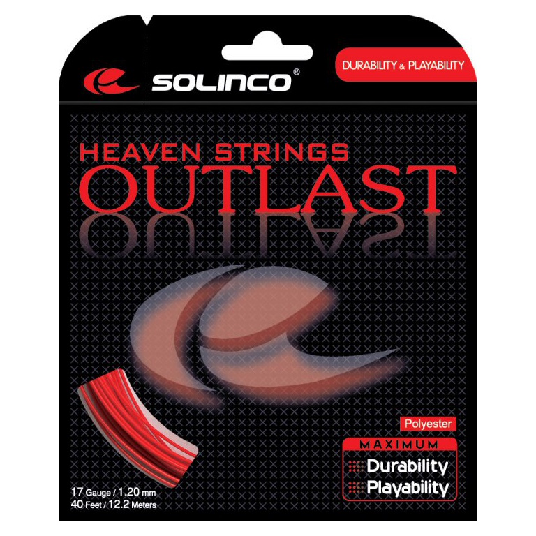 Solinco Tennissaite Outlast (Haltbarkeit+Kontrolle) rot 12m Set