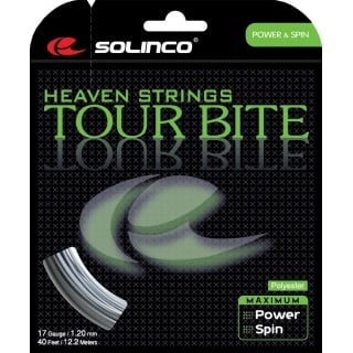 Solinco Tennissaite Tour Bite (Haltbarkeit+Spin) silber 12m Set