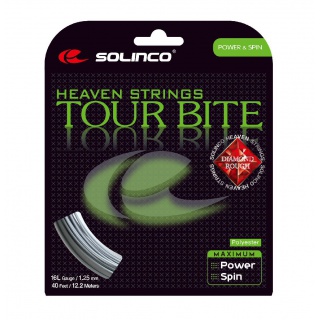 Solinco Tennissaite Tour Bite Diamond Rough (Spin+Haltbarkeit) silber 12m Set