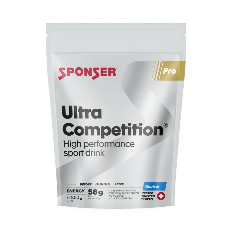 Sponser Sportgetränk Energy Ultra Competition (säurefrei, hypotonisch) neutral 800g Beutel