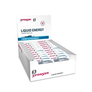 Sponser Liquid Energy Salty Tütchen (KohlenhydrateGel für langanhaltende Energieversorgung) 40x35g Box