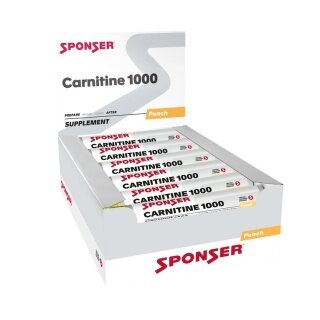 Sponser Carnitin 1000 Ampulle (unterstützt Fettsäurenstoffwechsel & Muskelfunktion) 30x25ml Box