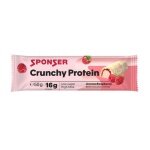 Sponser Crunchy Protein Riegel (über 30% Proteinanteil, nur 1,8g Zucker pro Riegel) Himbeere 12x50g Box