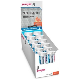 Sponser Electrolytes Blutorange (Zero-Carb Sportgetränk mit Elektrolyten) 12x10 Tabs Box