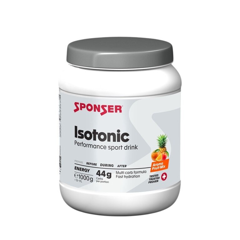 Sponser Energy Isotonic Sportdrink (isotonischer Durstlöscher mit fruchtigem Geschmack) Frucht Mix 1000g Dose