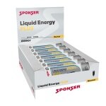 Sponser Energy Liquid PLUS Gel (Kohlenhydrat Gel mit Koffein und Taurin) Neutral/Koffein 18x70g Box