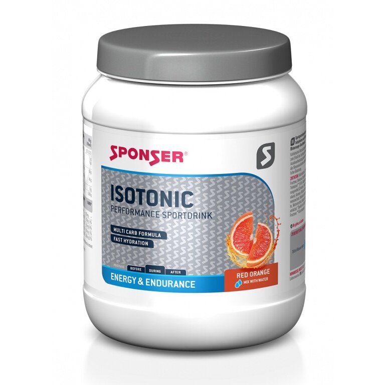 Sponser Isotonic Energy Sportdrink (isotonischer Durstlöscher mit fruchtigem Geschmack) Blutorange 1000g Dose